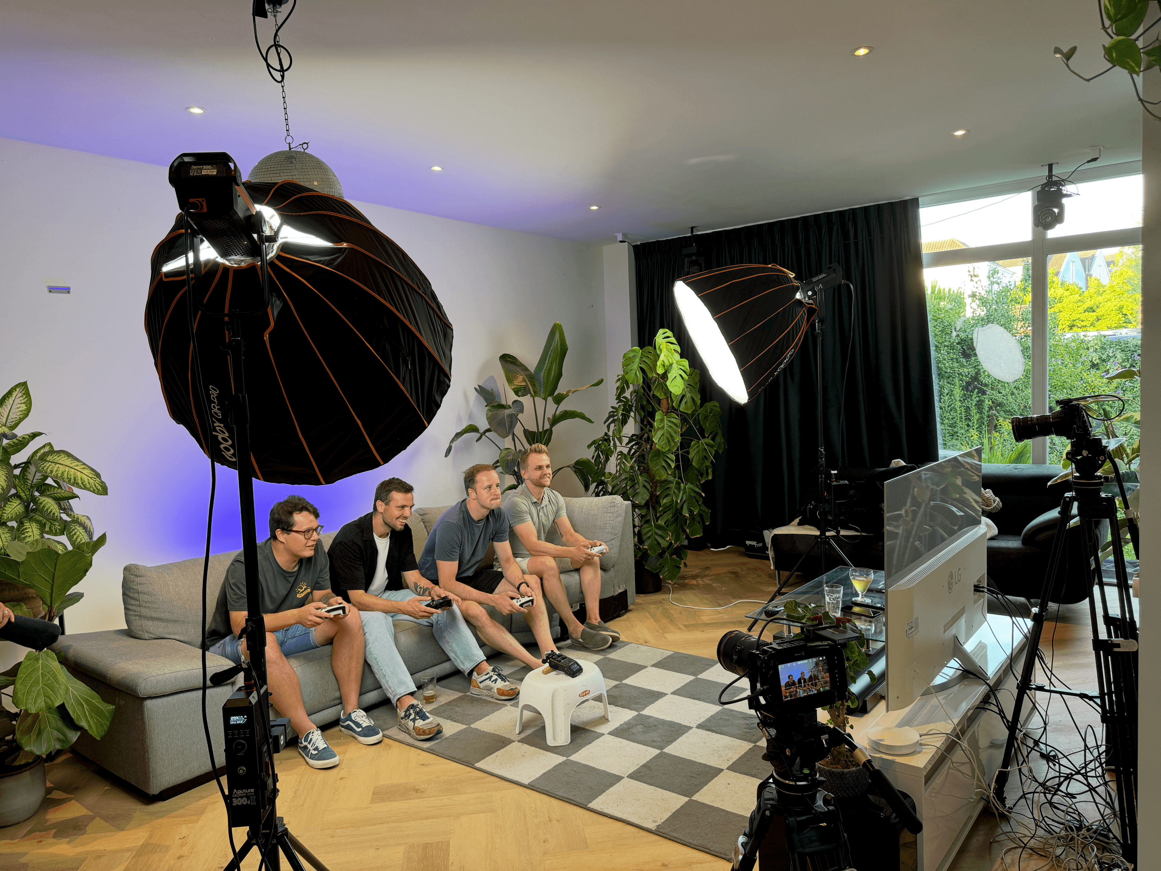 Videograaf op set tijdens een filmopname